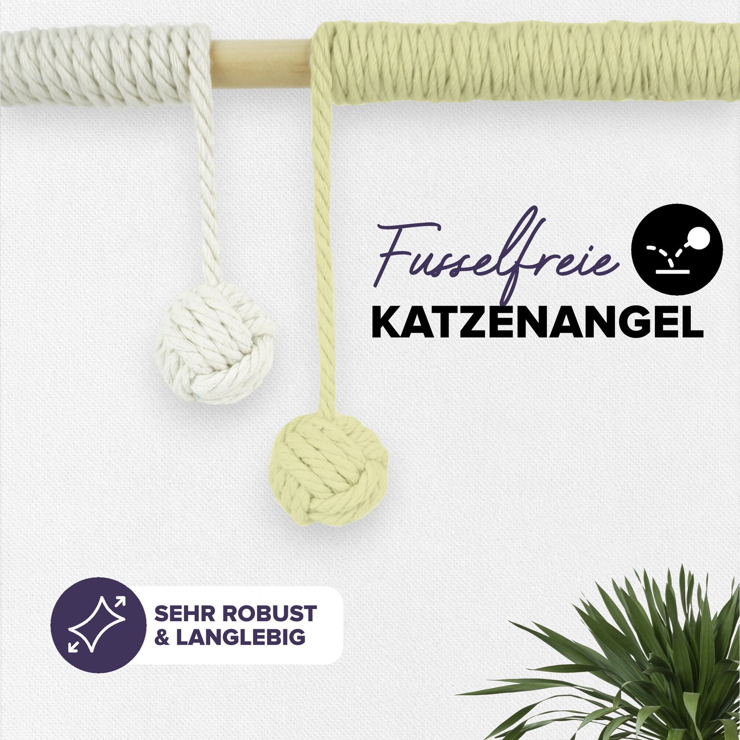 Fusselfreie Katzenangeldie sehr robust und langlebig ist