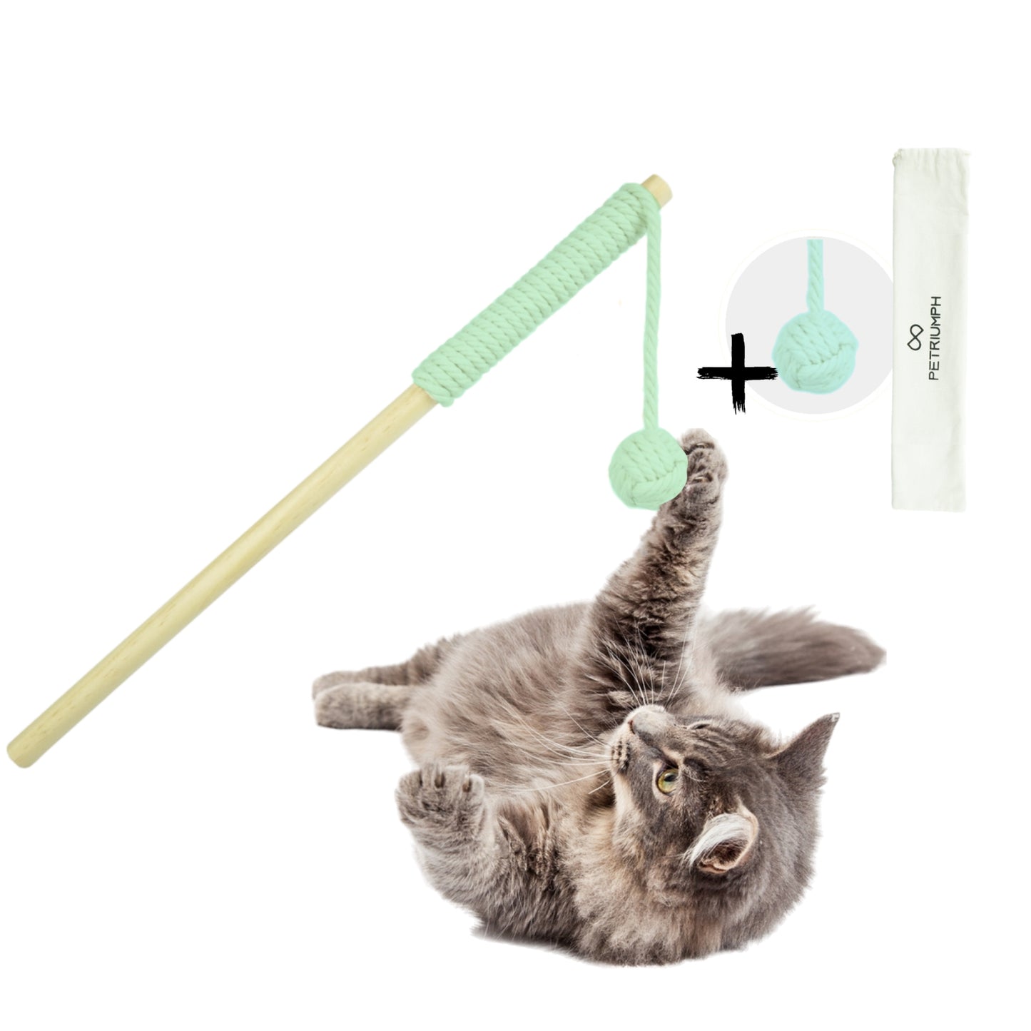 Interaktive Katzenspielzeug-Angel für aktive Katzen